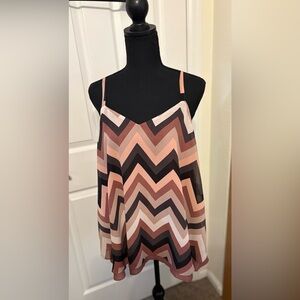 Torrid Georgette Chevron Swing Cami